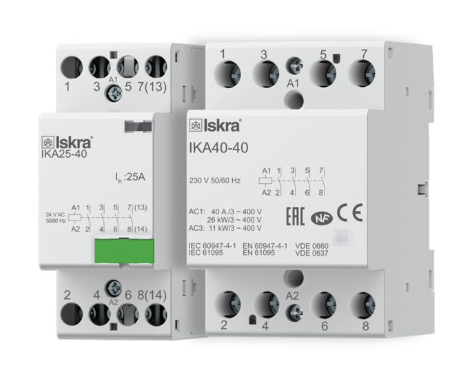Installation contactors up to 63A (IK)